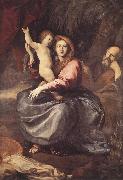 PUGET, Pierre The Holy Family at the Palm-tree g Spain oil painting reproduction